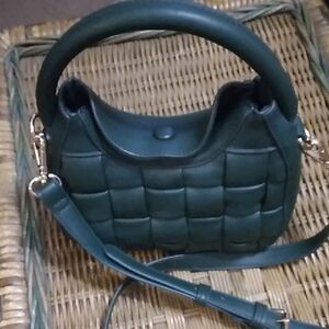 No Boundries Green Woven Handbag